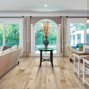 Tile flooring in living room | Allied Flooring & Paint