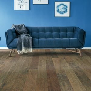 Couch and hardwood flooring | Allied Flooring & Paint