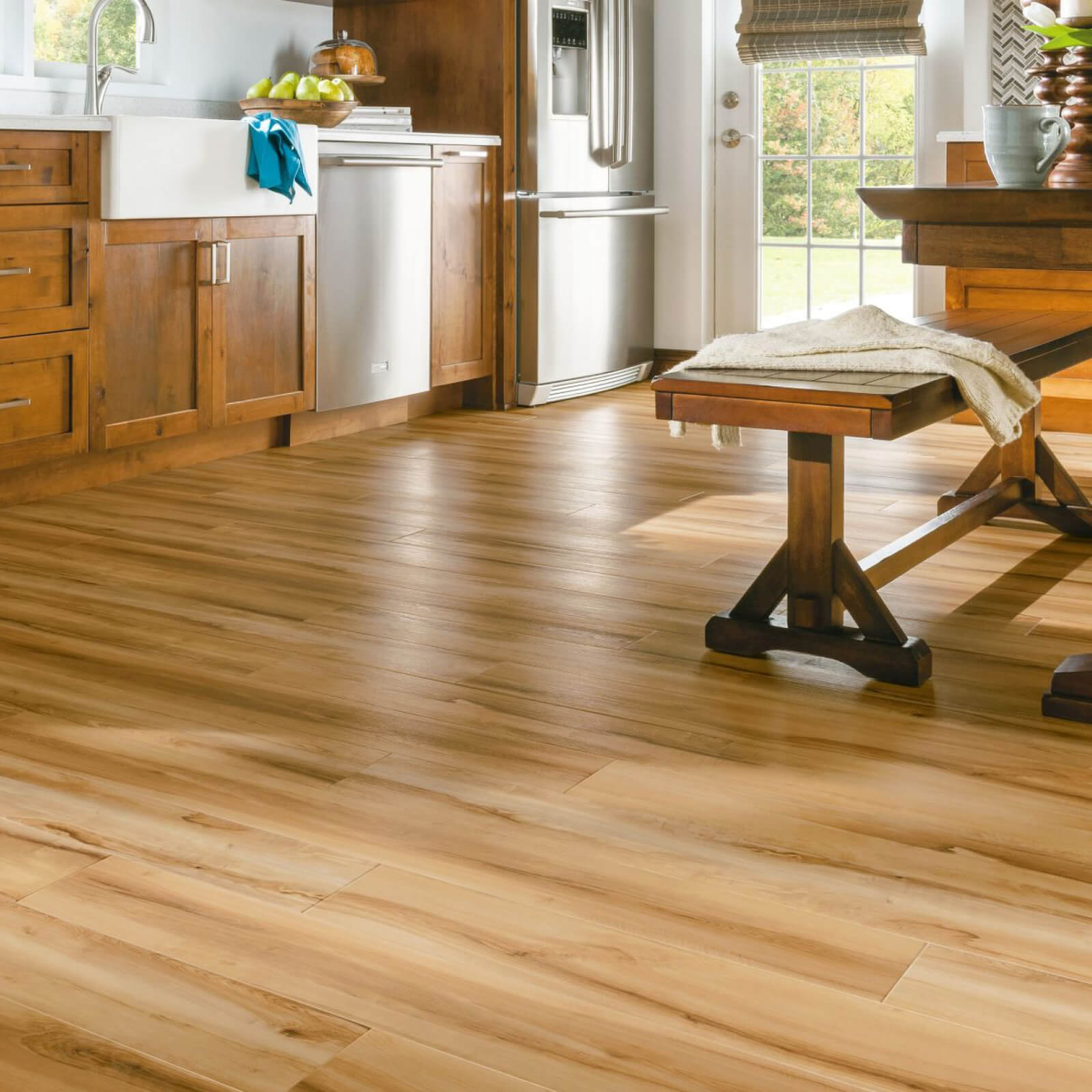 Luxury vinyl flooring in kitchen | Allied Flooring & Paint