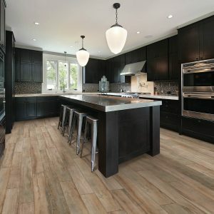 Tile flooring in kitchen | Allied Flooring & Paint