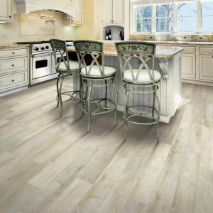 Hardwood flooring in kitchen | Allied Flooring & Paint