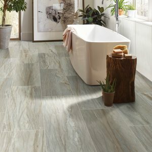 Tile flooring in bathroom | Allied Flooring & Paint