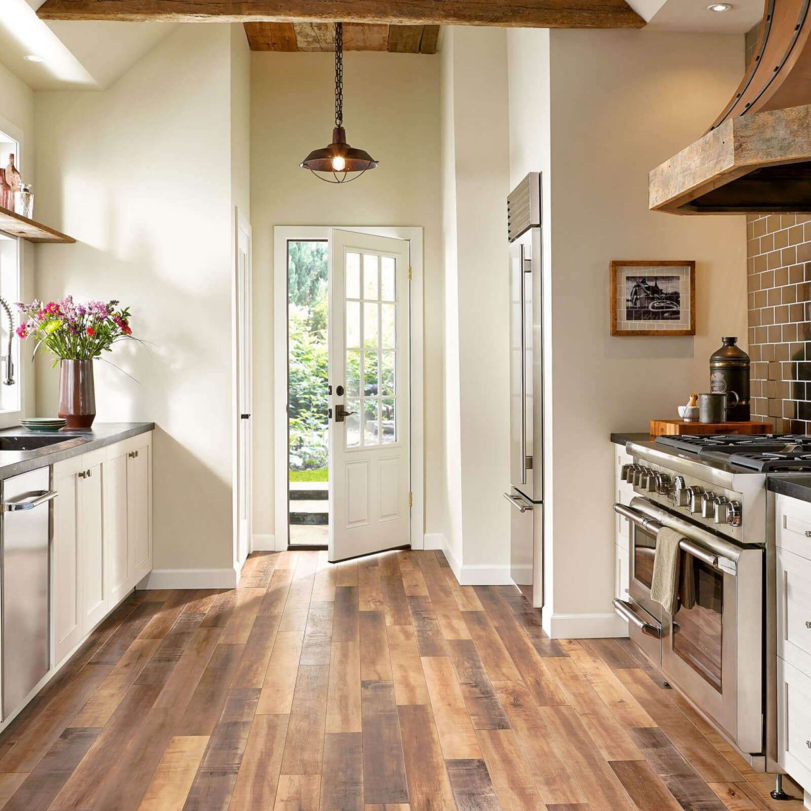 Laminate flooring in kitchen | Allied Flooring & Paint