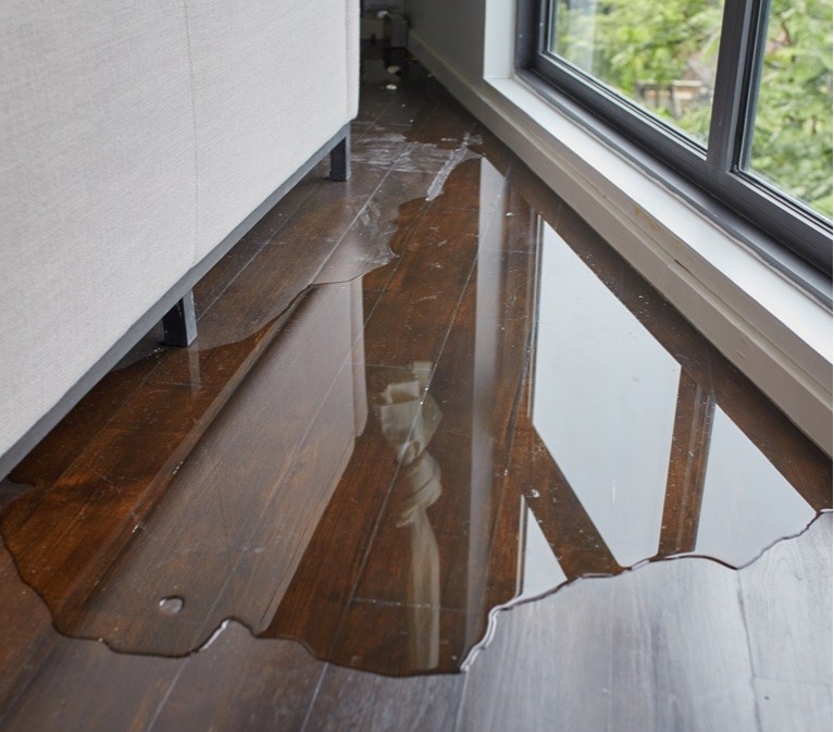 water leaking on floor