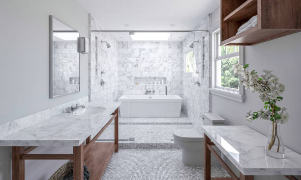 Bathroom natural Stone | Allied Flooring & Paint